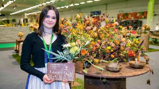 Anna Urstöger aus Bad Goisern wurde zur besten Floristin von Oberösterreich gewählt (Bild: Nik Fleischmann)