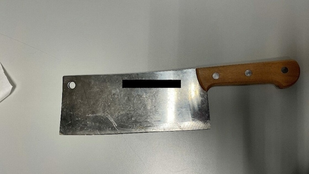 Nachbarn mit Messer und Hackbeil bedroht - Festnahme (Bild: LPD Wien)