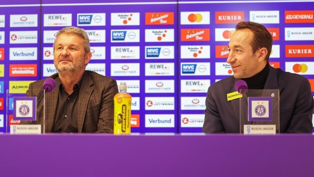 Jürgen Werner (li.) und Sportchef Manuel Ortlechner (Bild: GEPA )