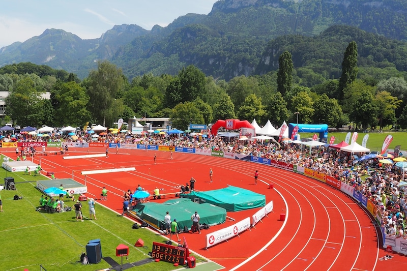 Das Mösle-Stadion in Götzis ist seit 1975 Austragungsort des Hypomeetings, dieses traditionelle Mehrkampfmeeting wurde schon mit der World Athletics Heritage Plaque geehrt. (Bild: Hypomeeting Götzis)