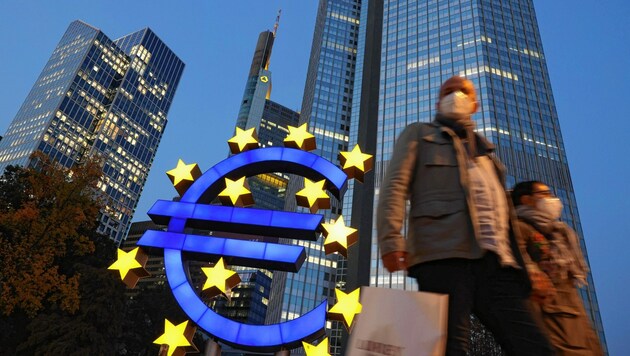 Die Zentrale der Europäischen Zentralbank in Frankfurt. (Bild: AFP)