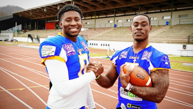 Die Giants-Brüder Tyrone Williams (li.) und Darrell Adams (Bild: Pail Sepp)