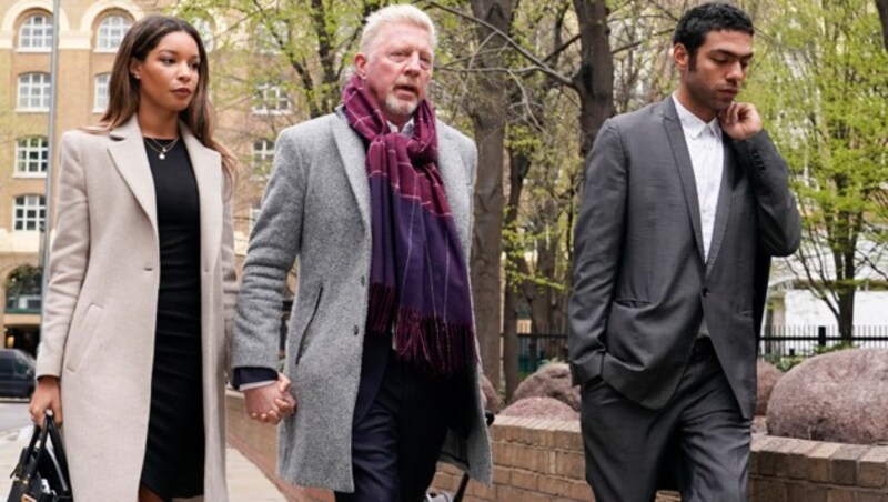 Boris Becker mit Lilian de Carvalho Monteiro und Sohn Noah (Bild: Copyright 2022 The Associated Press. All rights reserved)