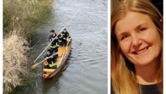 150 Feuerwehrleute haben Martina R. (rechts) zu Wasser und zu Land gesucht. (Bild: FF Bruckneudorf/ Gemeinde Gattendorf)