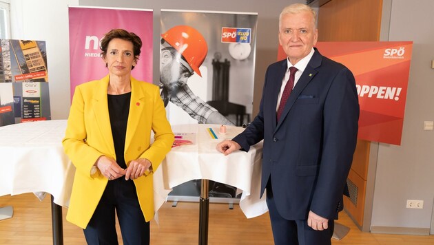 Indra Collini (Neos) und Franz Schnabl (SP) setzen nun auf den Rechnungshof. (Bild: zVg)