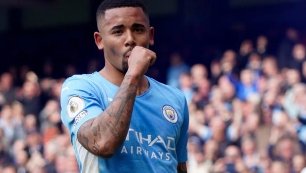 Manchester City‘s Gabriel Jesus (Bild: Copyright 2022 The Associated Press. All rights reserved)