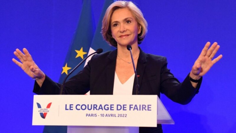 Die bürgerlich-konservativen Republikaner mit Kandidatin Valérie Pécresse kamen auf nur rund 5 Prozent. (Bild: AFP)