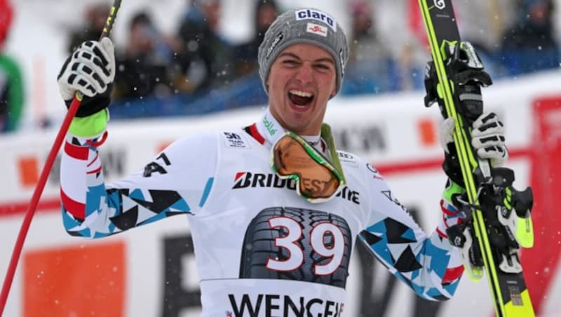 Fredi Berthold fuhr bei der Lauberhorn-Kombination im Jänner 2017 auf Rang drei - das Highlight seiner Alpin-Karriere. (Bild: GEPA pictures)