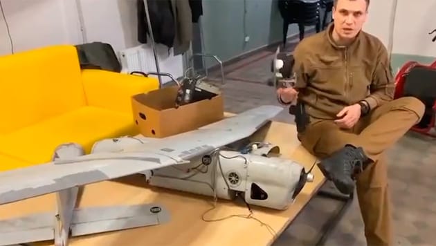 This is what the Russian drone "Orlan 10" looks like. (Bild: twitter.com/armyinformcomua)