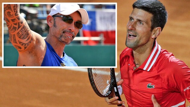 Marcelo Rios (li.), Novak Djokovic (Bild: AP, AFP)