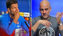 Diego Simeone (li.), Pep Guardiola (Bild: APA/AFP/Lindsey Parnaby, APA/Pierre-Philippe MARCOU)