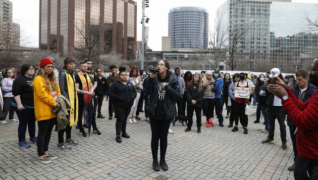 Am 13. April wurde in den USA wegen der Tötung von Patrick Lyoya demonstriert. (Bild: AFP)