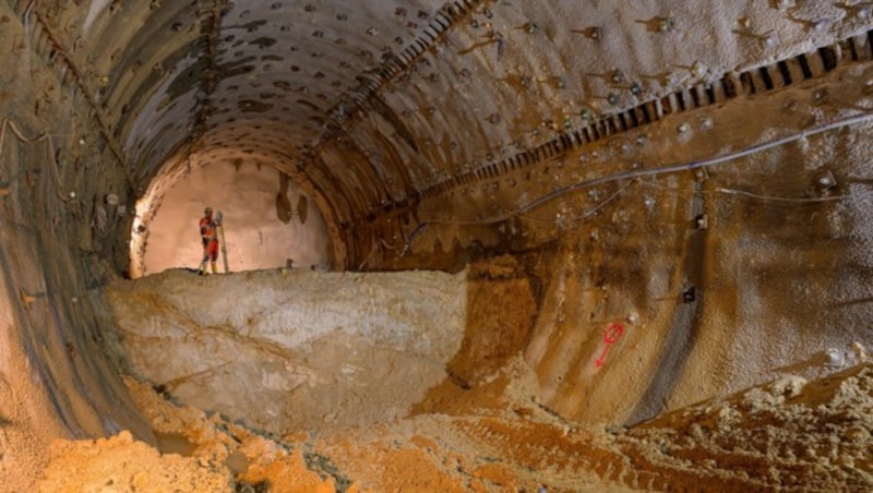 Bauarbeiten im Semmeringtunnel (Bild: ÖBB/Ebner)