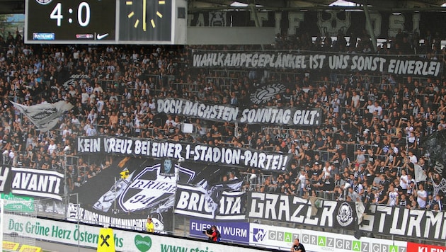 Die Sturm-Fans wünschen sich schon lange ein zweites Stadion. (Bild: SturmTifo.com)