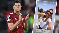 Robert Lewandowski (li.) und seine Frau Anna (Bild: APA/AFP/Christof STACHE, Instagram.com/annalewandowskahpba)