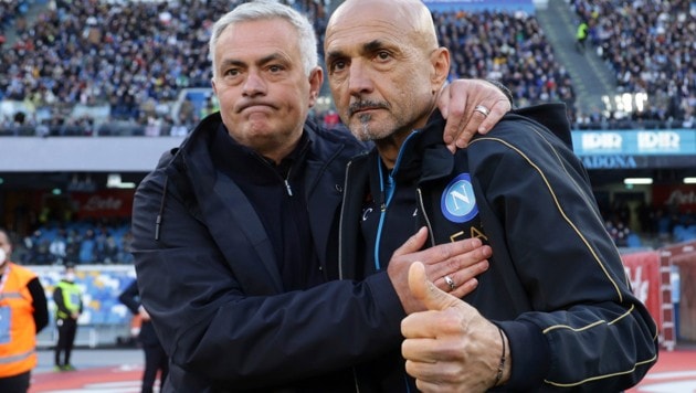 Roma-Coach Jose Mourinho und Napoli-Trainer Luciano Spalletti. (Bild: LaPresse)