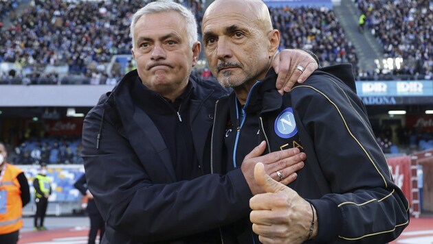 Roma-Coach Jose Mourinho und Napoli-Trainer Luciano Spalletti. (Bild: LaPresse)