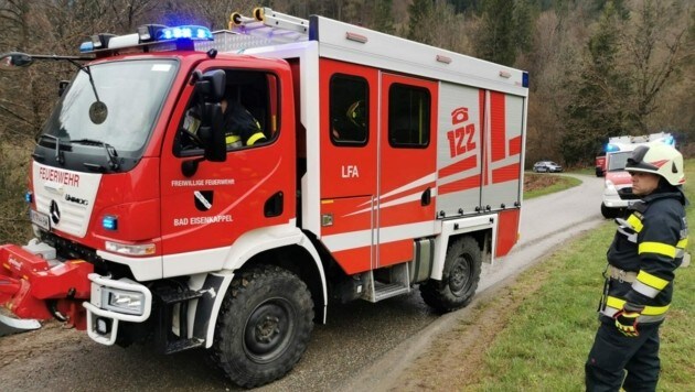 Los servicios de emergencia fueron alertados de un accidente de tráfico T VU3 - accidente de vehículo.  (Imagen: FF Bad Eisenkappel)