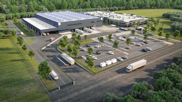 Das geplante Logistikzentrum in Federaun ist nur ein Teil des Gesamtprojektes Logistik Center Süd. (Bild: Stadt Villach)