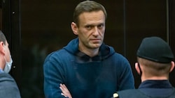 Nawalny während einer Gerichtsverhandlung in Moskau im Februar 2021 (Bild: AFP)