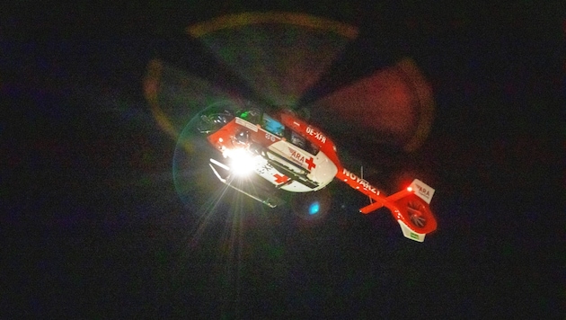 The RK1 rescue helicopter was also deployed. (Bild: Wallner Hannes)