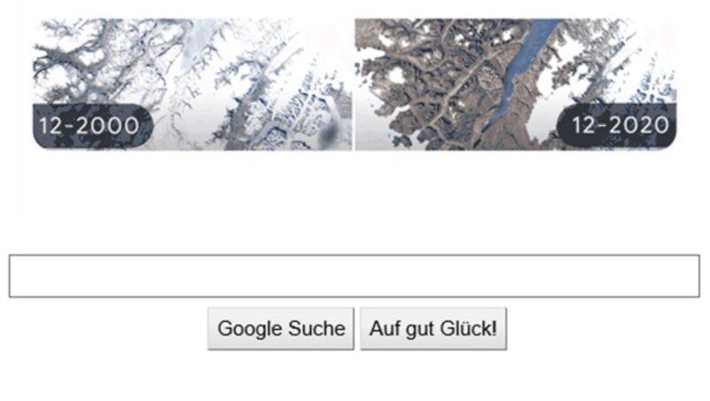 So sieht die Google-Startseite am Tag der Erde 2022 aus. (Bild: Screenshot, google.com)