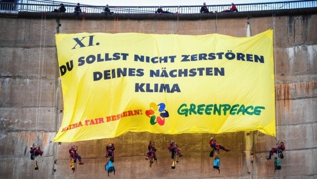 Wiener Aktivisten übten auf Einladung der EVN an einer Staumauer. (Bild: EVN/Matejschek)