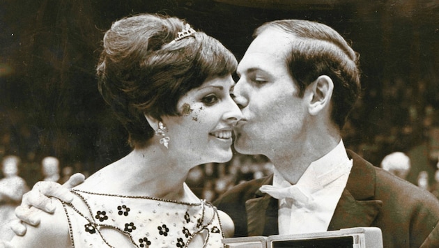 Helga Kern-Theissl mit ihrem Mann Heinz Kern bei einem Turniertanz (Bild: Votava Franz)
