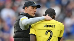 Thomas Tuchel (li.), Antonio Rüdiger (re.) (Bild: AFP)