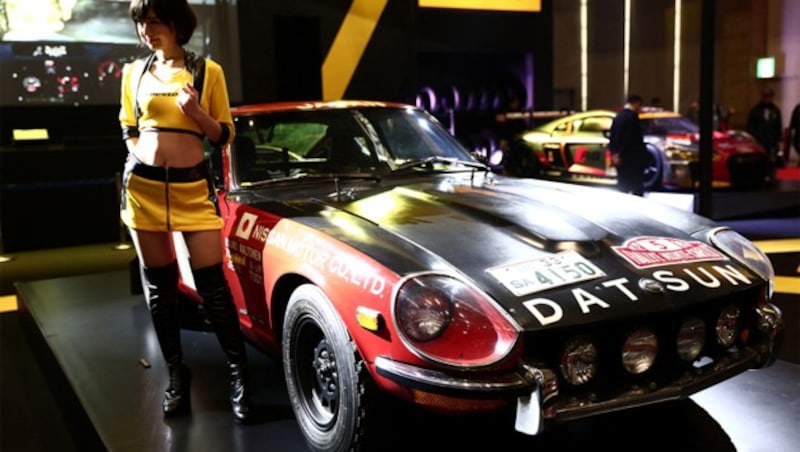 Der legendäre Datsun Z wurde von 1969 bis 1978 verkauft, je nach Motorisierung als 240Z, 260Z oder 280Z. In Japan trug er wie der Vorgänger den Namen Fairlady. Hier zu sehen auf dem Tokyo Auto Salon 2017. (Bild: AFP)