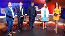 v.l.n.r. Christoph Haselmayer, Franz Schellhorn, Josef Muchitsch, Laura Sachslehner und Katia Wagner (Bild: Zwefo)