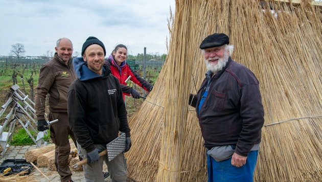 Jacobus van Hoorne und Beppo Haubenwallner mit Michael Dobrovits und Astrid Kropf. (Bild: Charlotte Titz)