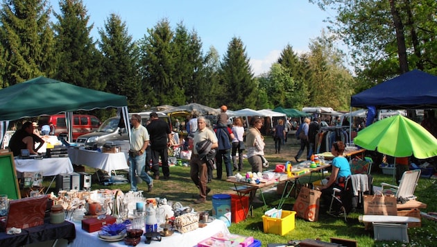 40,000 visitors come to the flea market in Viktring at the beginning of May. (Bild: Flohmarkt Viktring)