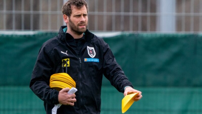 VIENNA,AUSTRIA,27.MAR.22 - SOCCER - OEFB international friendly match, Austria vs Scotland, preview, training team AUT. Image shows assistant coach Juergen Saeumel (AUT). Photo: GEPA pictures/ Johannes Friedl (Bild: GEPA pictures)