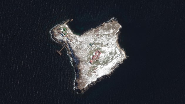 Satellitenbild der Schlangeninsel (Bild: AFP)