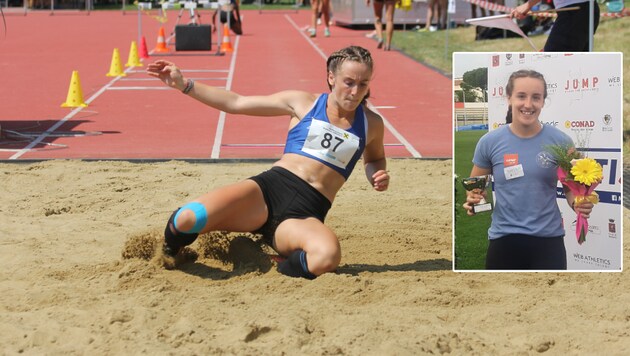 Knoten geplatzt: Im Weitsprung, über die 200 Meter wie auch im Speerwurf konnte Chiara Schuler neue Bestleistungen aufstellen. (Bild: Kronenzeitung / VLV)