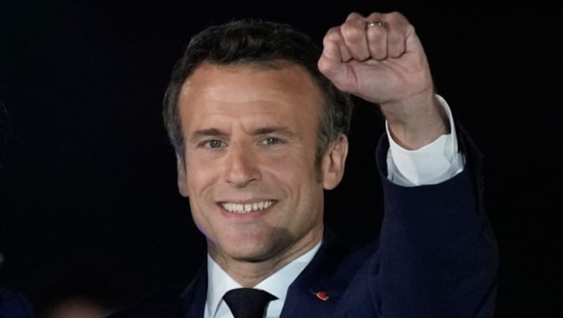 Frankreichs Präsident Emmanuel Macron (Bild: AP)
