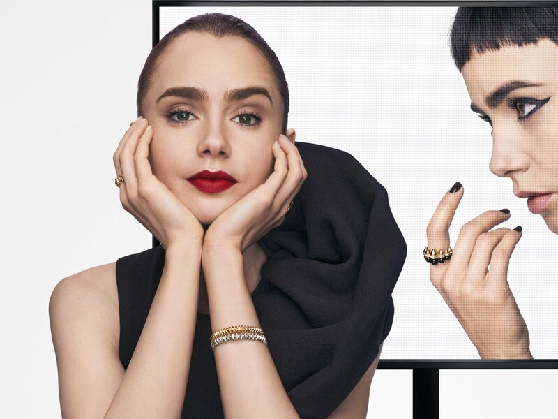 Lily Collins mal elegant, mal exzentrisch in der neuen Kampagne von Cartier (Bild: Cartier)