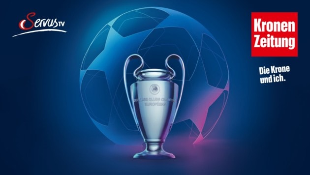 (Bild: ServusTV, UEFA Champions League, Krone KREATIV)