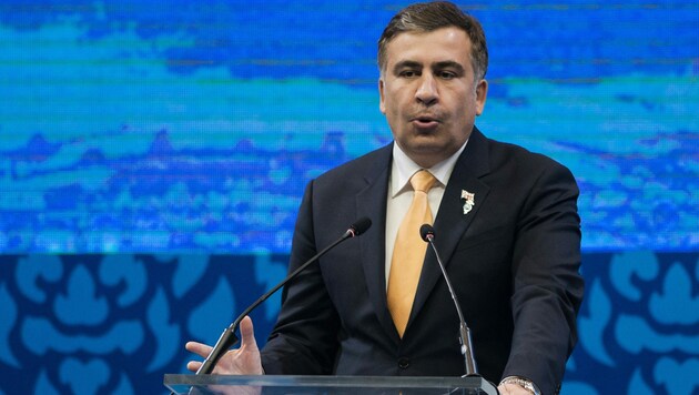 Georgiens Ex-Präsident Micheil Saakaschwili im Jahr 2013 (Bild: APA/AFP/Nicolas ASFOURI)