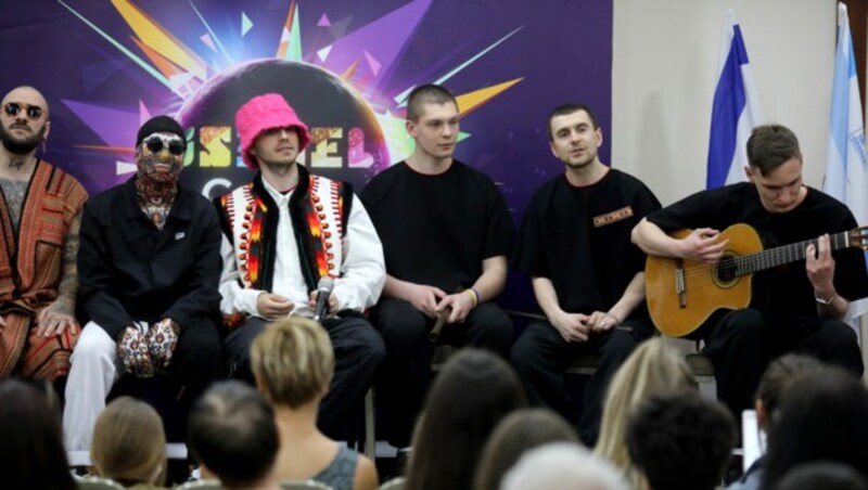 Das Kalush Orchestra tritt heuer für die Ukraine beim Song Contest an - und hat gute Chancen auf den Sieg. (Bild: AFP )