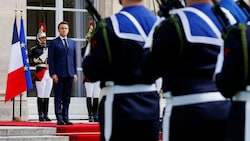 Emmanuel Macron bei seiner Angelobung (Bild: AP)