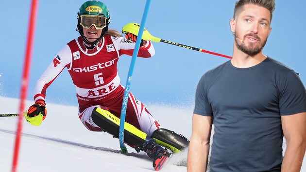 Katharina Liensberger und Marcel Hirscher (Bild: GEPA )