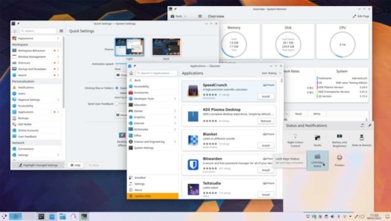 Grafische Linux-Benutzeroberflächen wie KDE Plasma sind mittlerweile recht benutzerfreundlich, erfordern aber Einarbeitungs- und Eingewöhnungszeit. (Bild: kde.org)