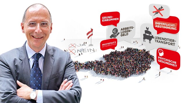 Peter Filzmaier, Professor für Politikwissenschaft an der Universität für Weiterbildung Krems und der Karl-Franzens-Universität Graz, analysiert für die „Krone“. (Bild: Sepp Pail, stock.adobe.com, Krone KREATIV)