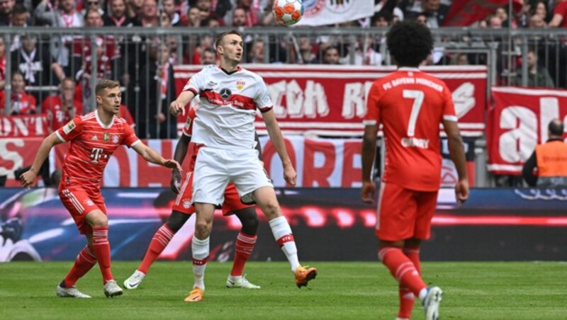 Sasa Kalajdzic beim Duell mit den Bayern (Bild: APA/AFP/KERSTIN JOENSSON)