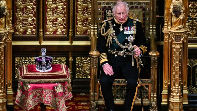 Prinz Charles bei der Parlamentseröffnung. (Bild: APA/Photo by Ben Stansall/AFP)