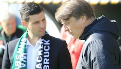 Präsident Kevin Radi und Trainer Michael Oenning glauben an Rettung. (Bild: Birbaumer Christof)