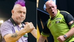 Peter Wright (li.), Michael van Gerwen (Bild: Kais Bodensieck/PDC Europe)