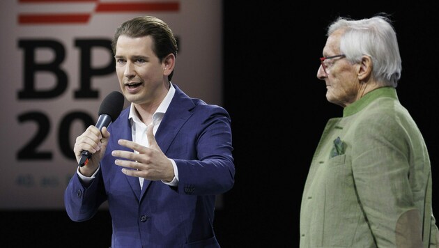 Die ÖVP-Altkanzler Kurz und Schüssel (Bild: APA/Erwin Scheriau)